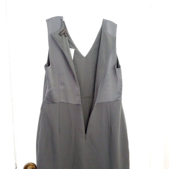 Banana Republic Grey Deep Vee Sheath Dress - Picture 6 of 10